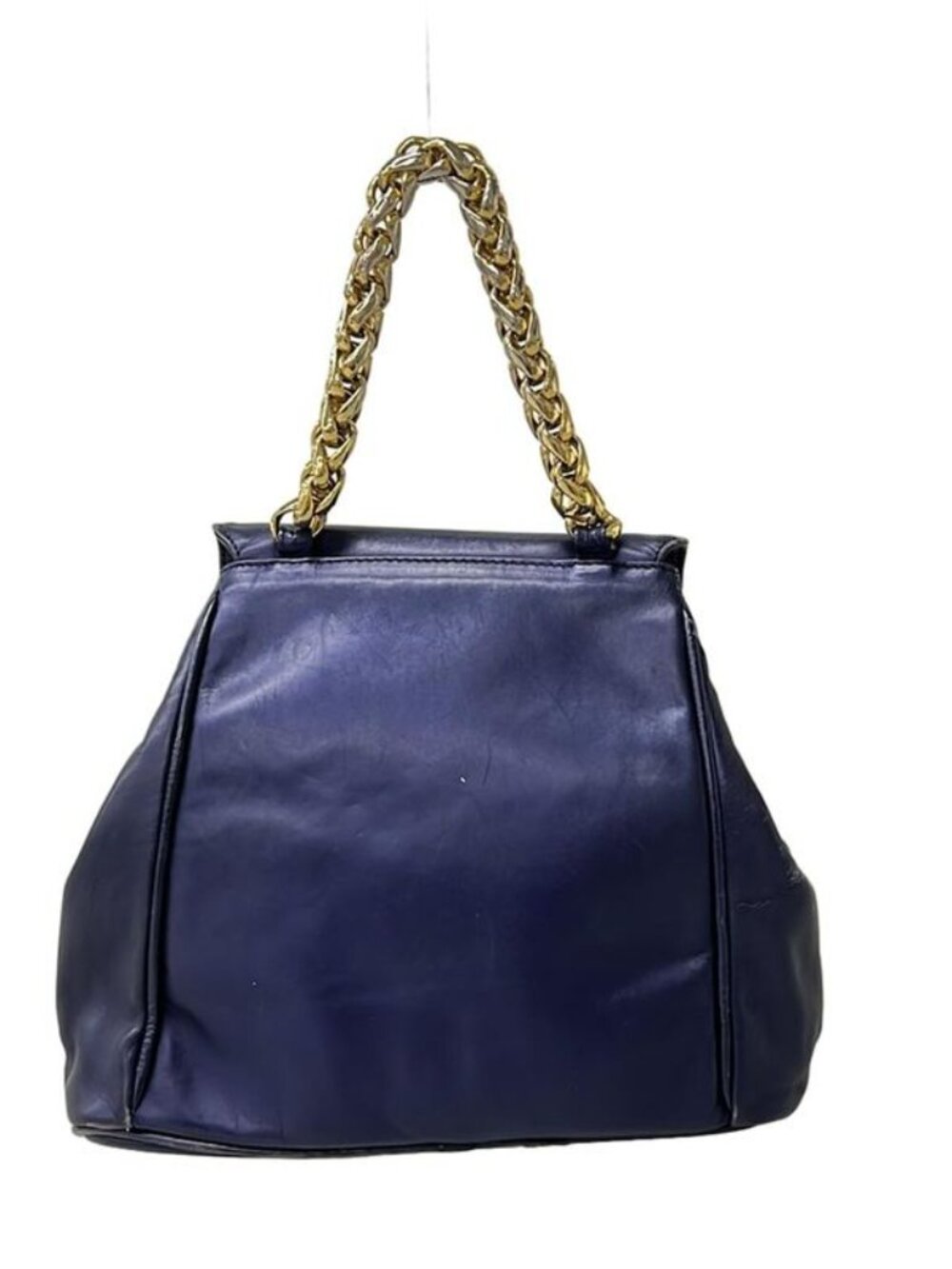 Loewe Handbag Blue Chain Handle Drawstring Leather - Picture 3 of 13